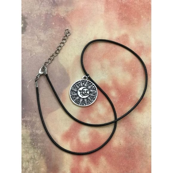 Zodiac Horoscope Celestial Sun Moon Pendant - Picture 2 of 8